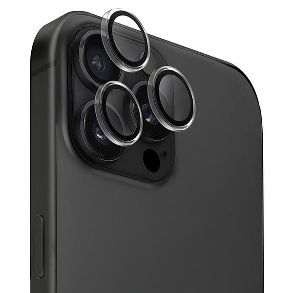 Uniq Optix caurspīdīgs kameras lēcas aizsargs iPhone 16 Pro 6.3" / 16 Pro Max 6.9" kristāldzidrs kameras lēcas stikls ar aplikatoru