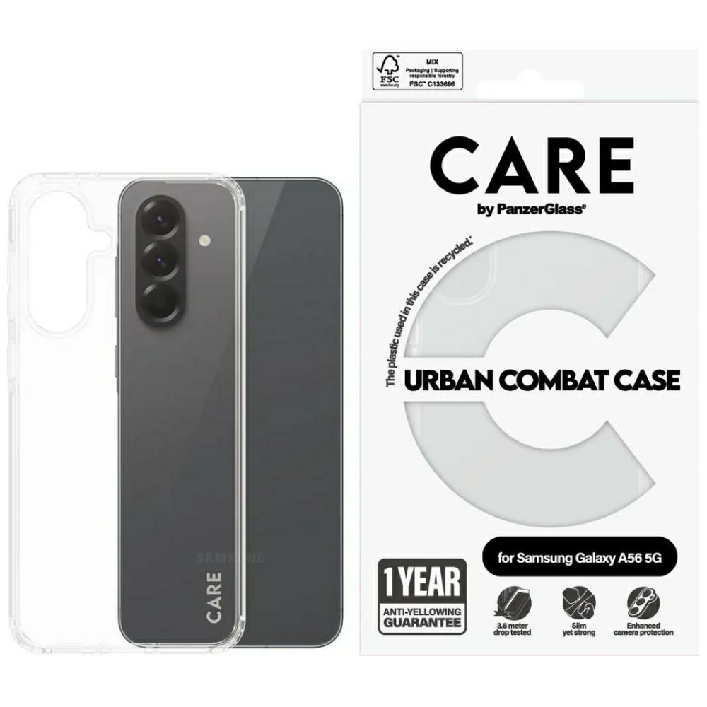 CARE by PanzerGlass Flagship Urban Combat viedtālruņa apvalks Samsung Galaxy A56 5G – caurspīdīgs