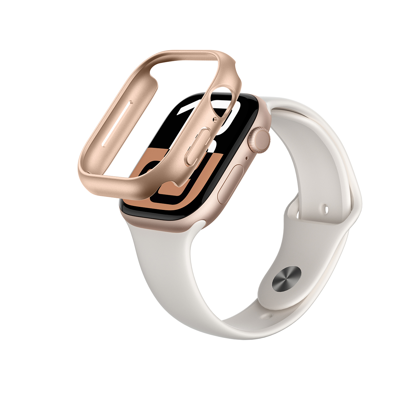 AmazingThing Minimal apvalks Apple Watch 46mm – Rožainais Zelts