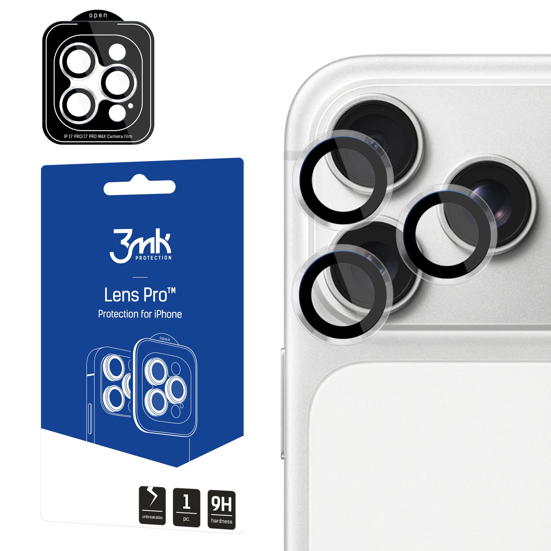 3mk Lens Protection Pro aizsargstikls kamerai Apple iPhone 17 Pro /17 Pro Max - Caurspīdīgs