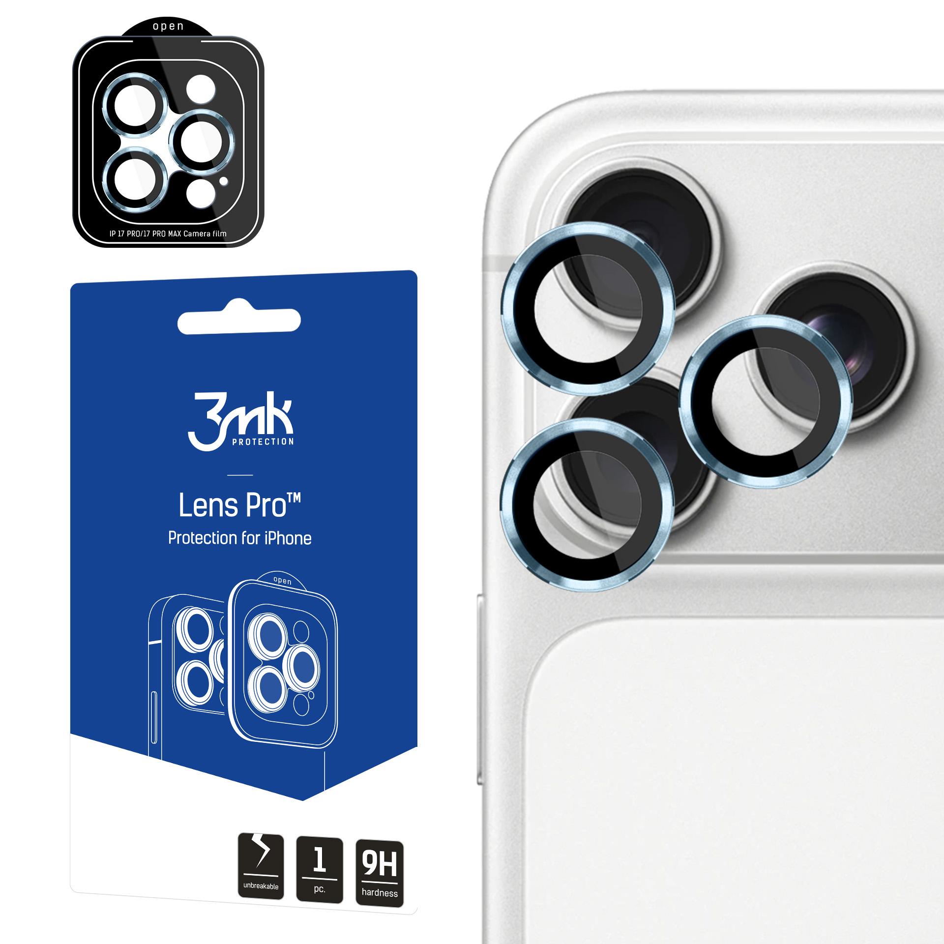 3mk Lens Protection Pro aizsargstikls iPhone 17 Pro / 17 Pro Max - gaiši zila