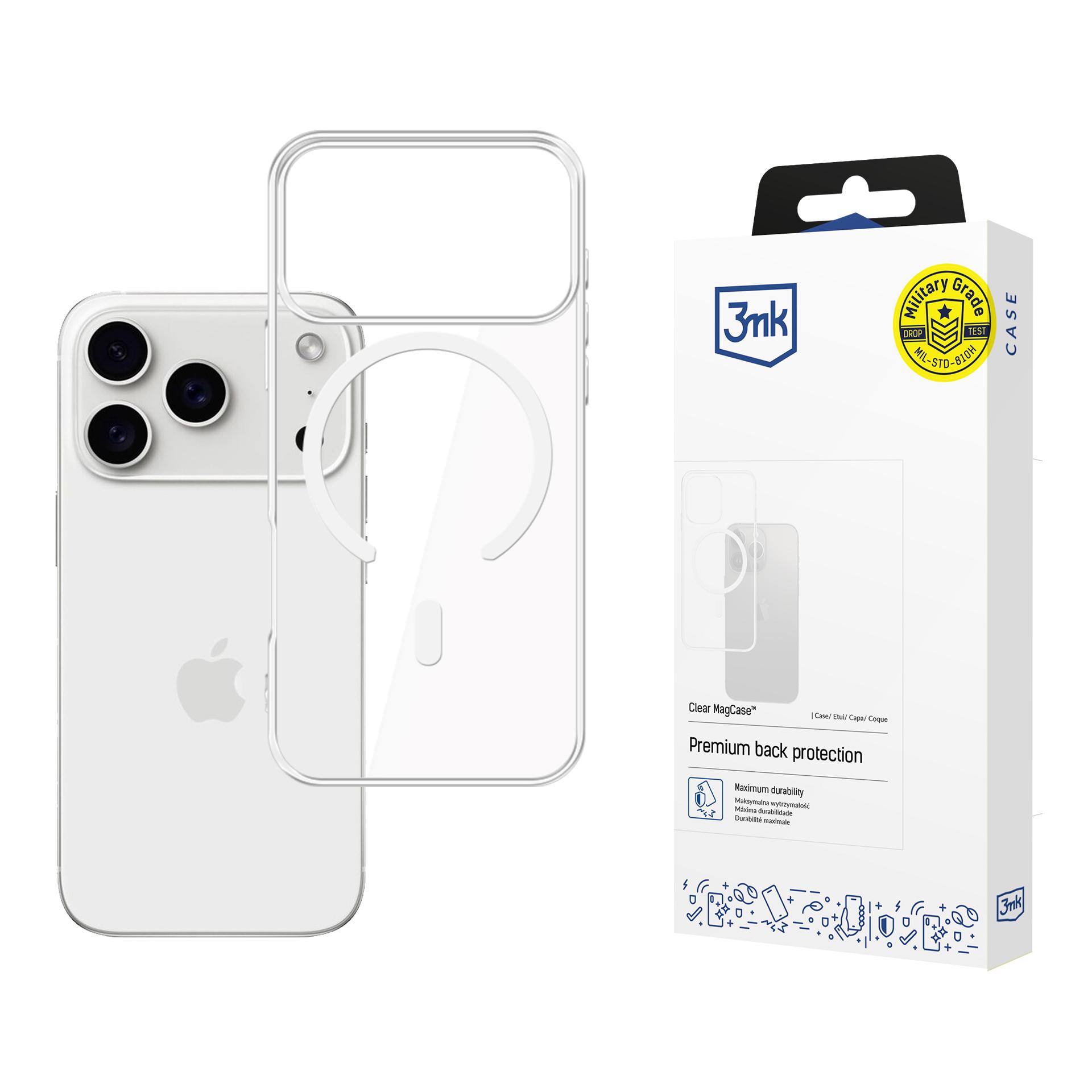 3mk Clear MagCase Apple iPhone 17 Pro Max - caurspīdīgs