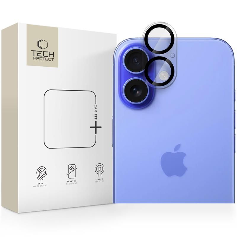 Tech-Protect Cam Fit+ kameras vāciņš iPhone 16 / 16 Plus - caurspīdīgs
