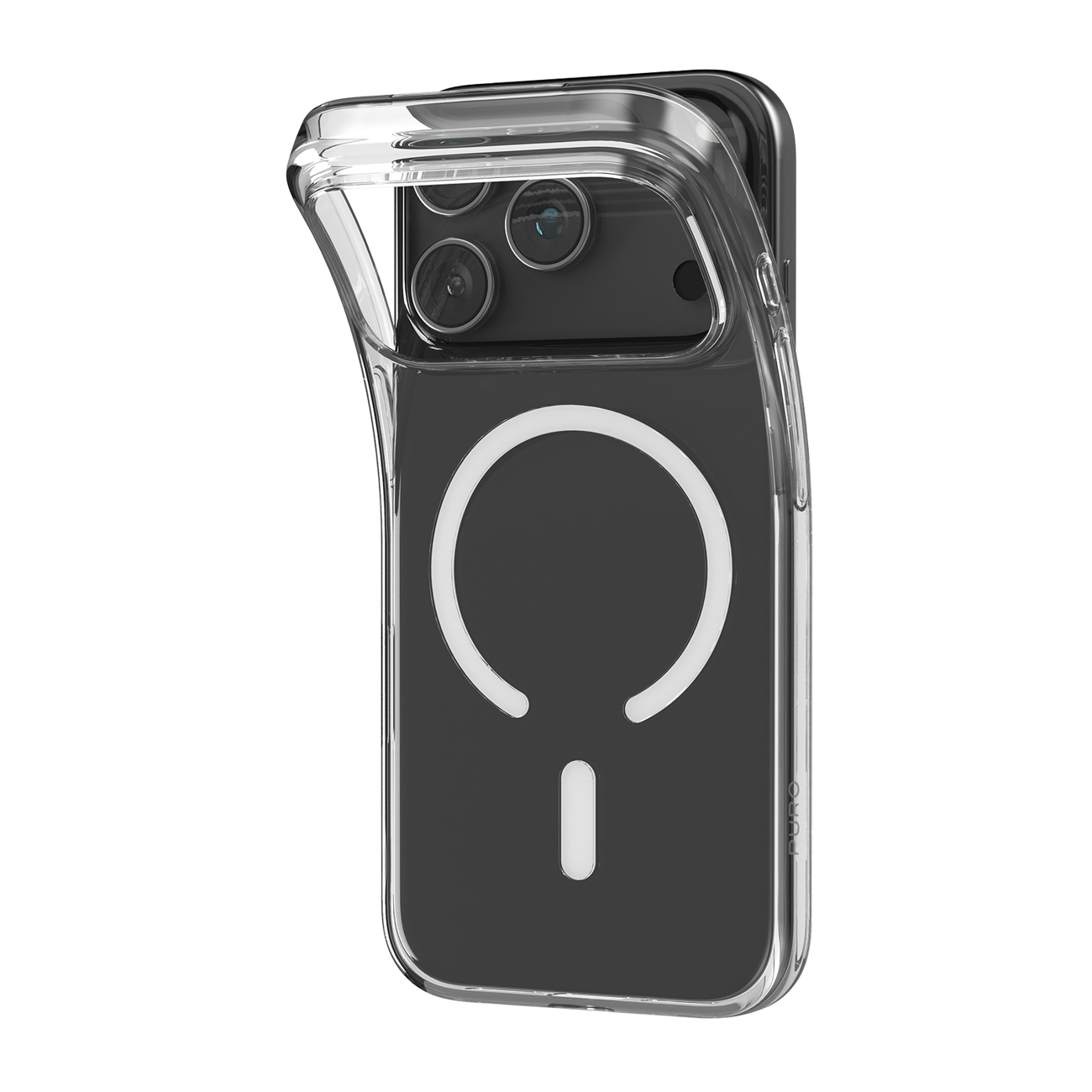 Puro 0.3 MAG īpaši plāns TPU viedtālruņa apvalks saderīgs ar Magnētisko uzlādi iPhone 17 Pro Max - caurspīdīgs