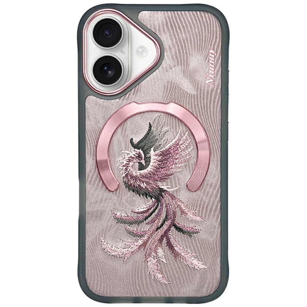 Nimmy Magnētiskais Fantasy Animal MagSafe iPhone 16 apvalks - rozā zelts