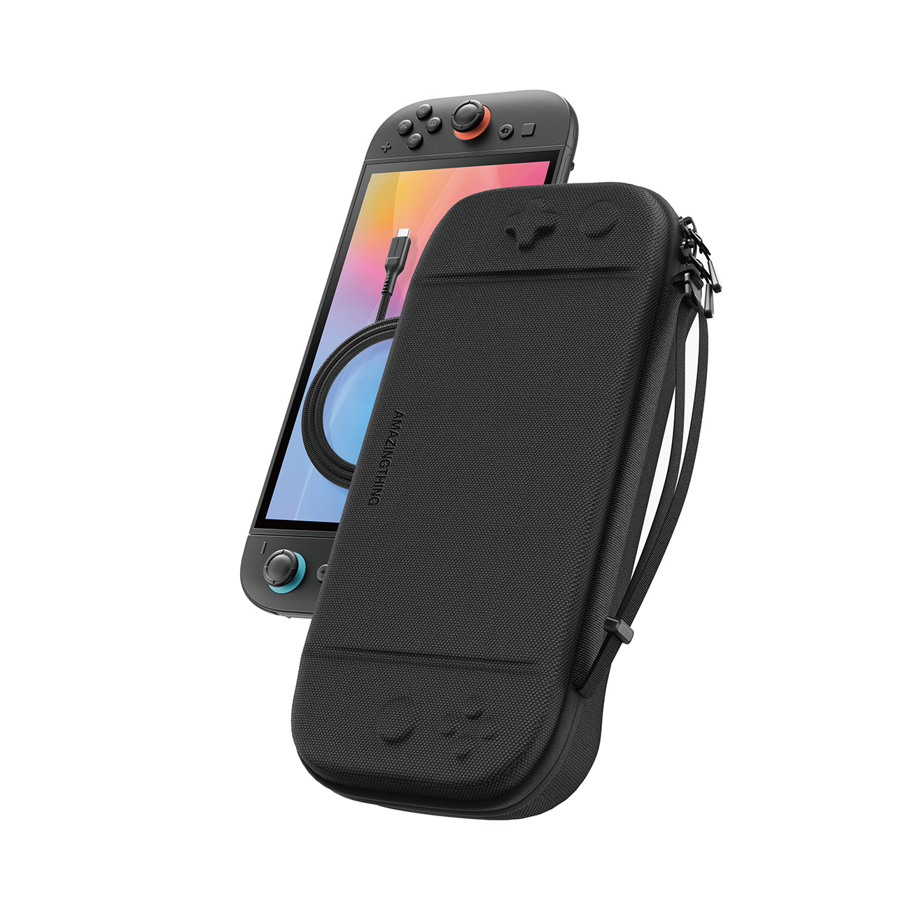 AmazingThing PlayShield EDC aizsargstikls Nintendo Switch 2 - melns