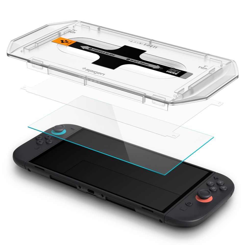 Spigen Glas.Tr "EZ FIT" grūdētais stikls 2-vnt komplekts Nintendo Switch 2 - Skaidrs