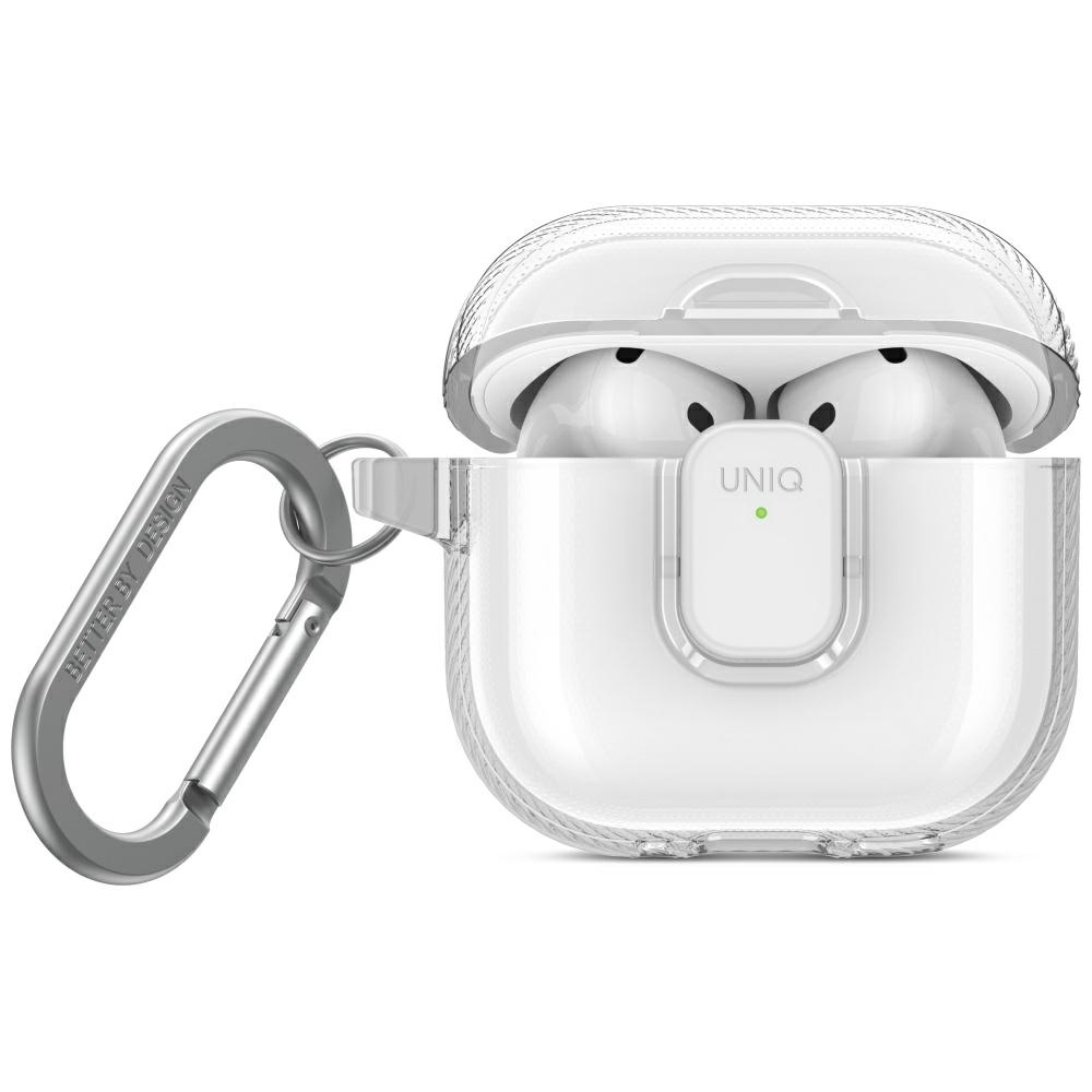 Uniq Glase Pro apvalks AirPods 4 - caurspīdīgs