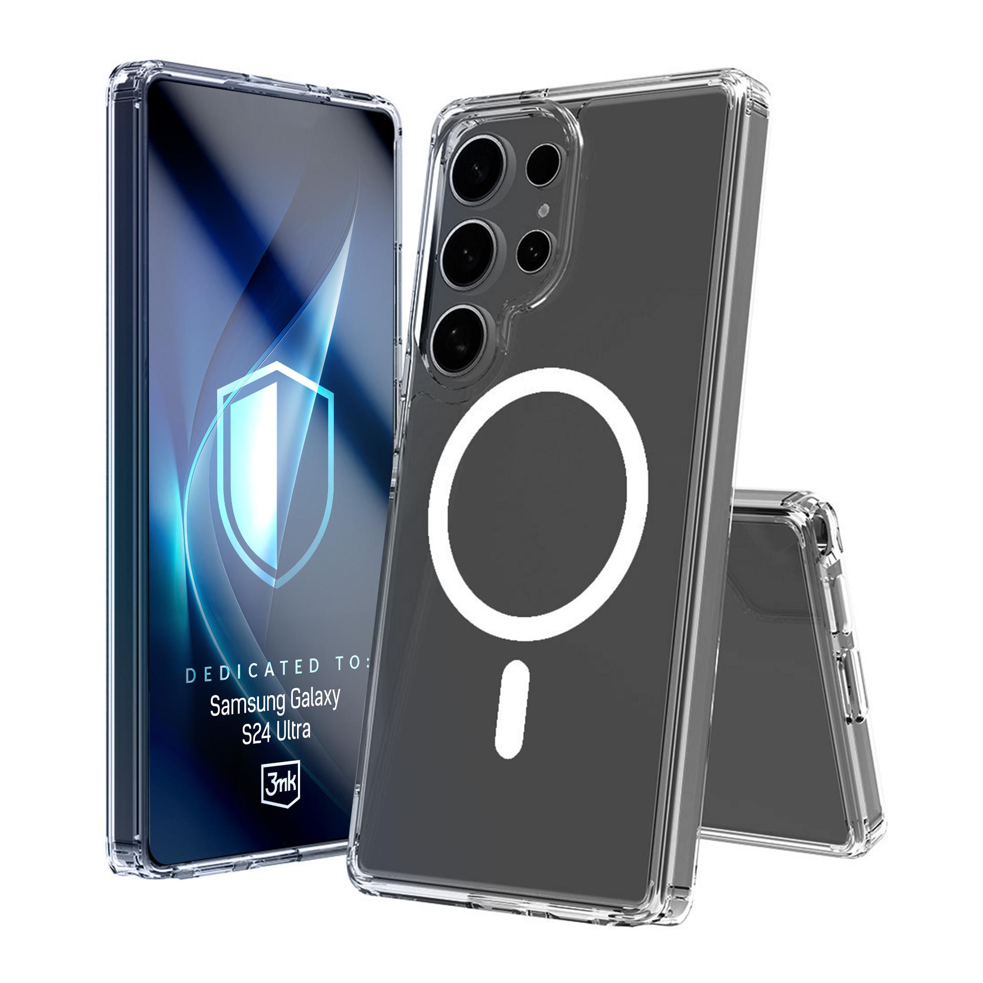 3mk Aizsargājošais MagCase viedtālruņa apvalks Samsung Galaxy S24 Ultra - caurspīdīgs