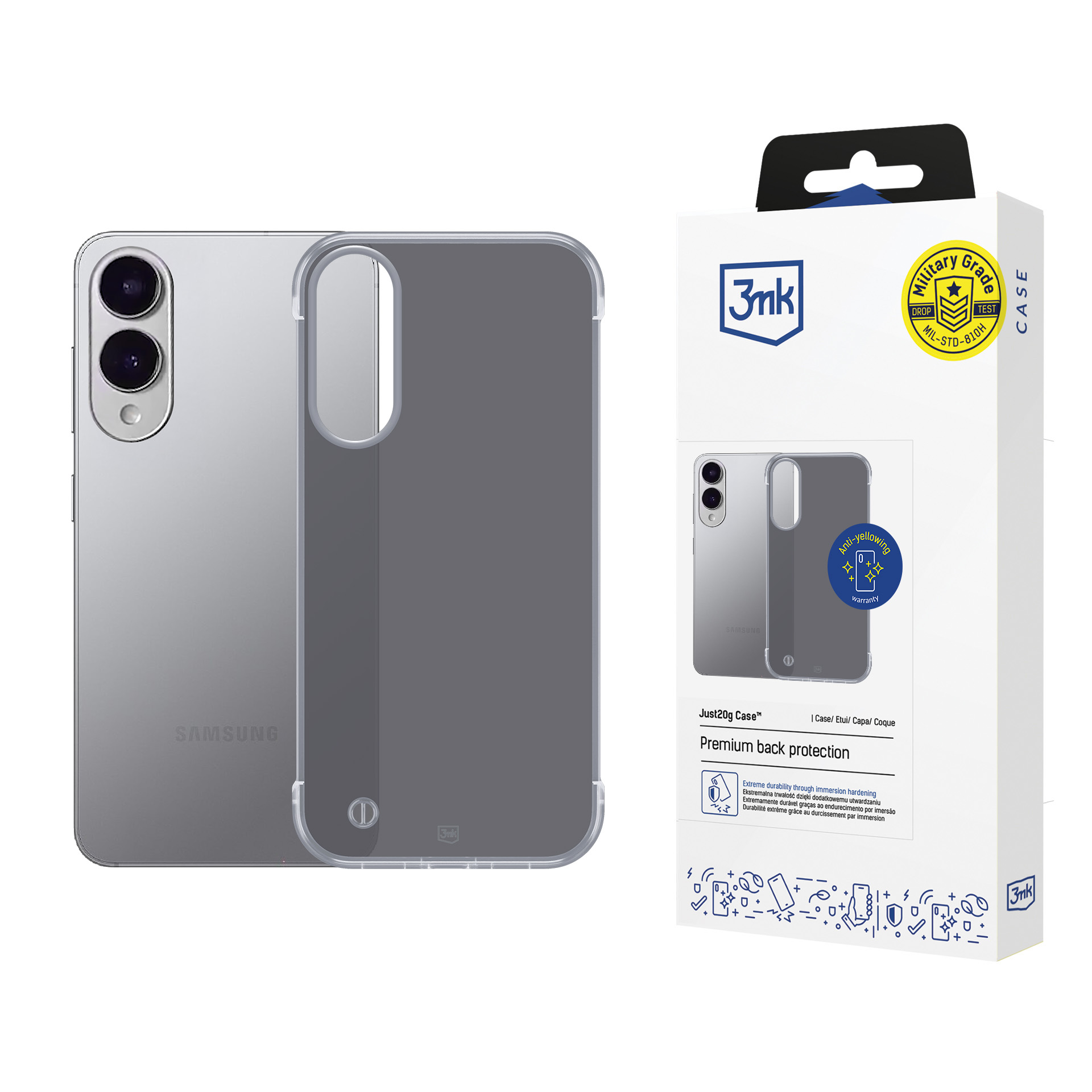 3mk Just20g Matēts viedtālruņa apvalks Samsung Galaxy S25 Edge - matēts melns