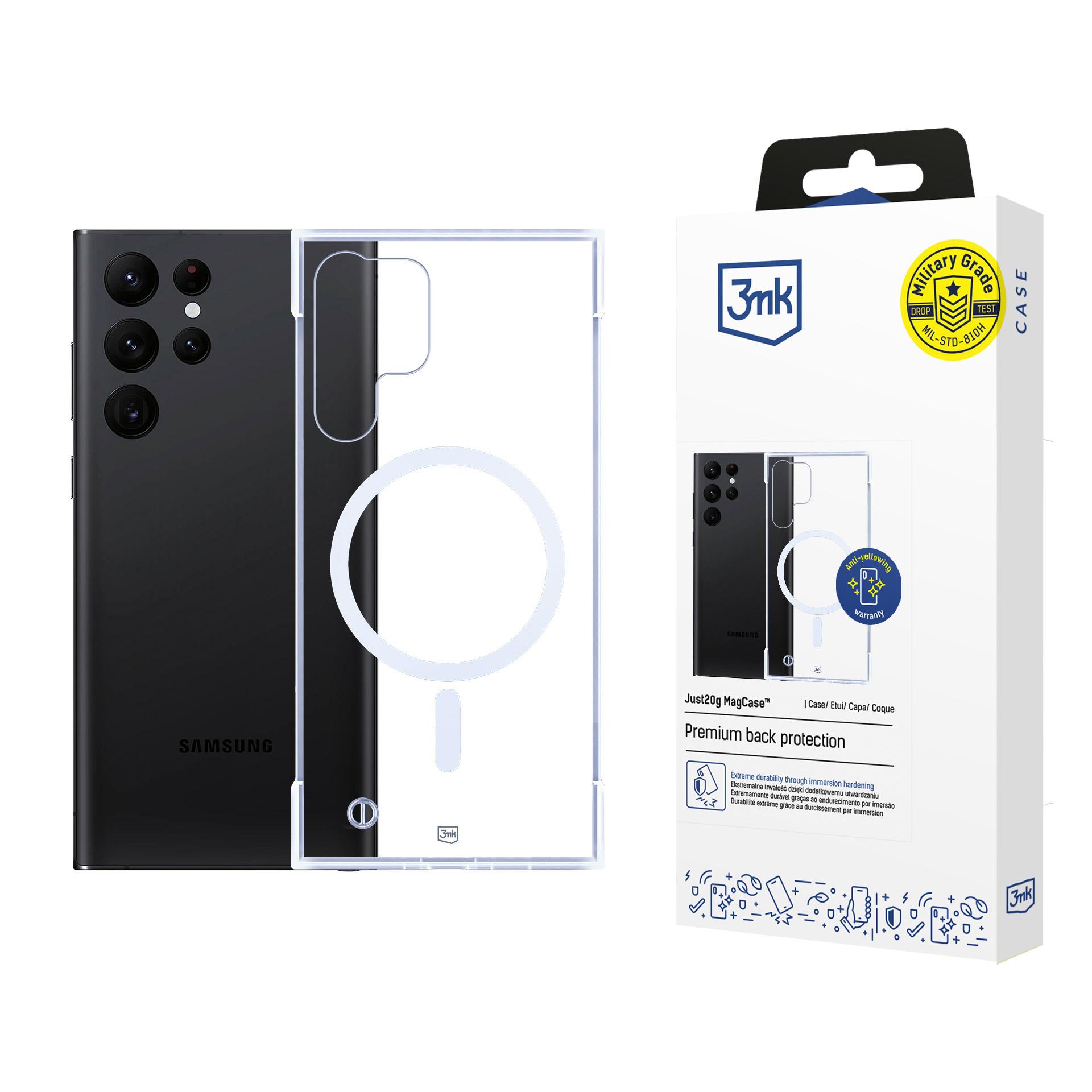 3mk Just20g MagViedtālruņa apvalks Samsung Galaxy S24 Ultra - caurspīdīgs
