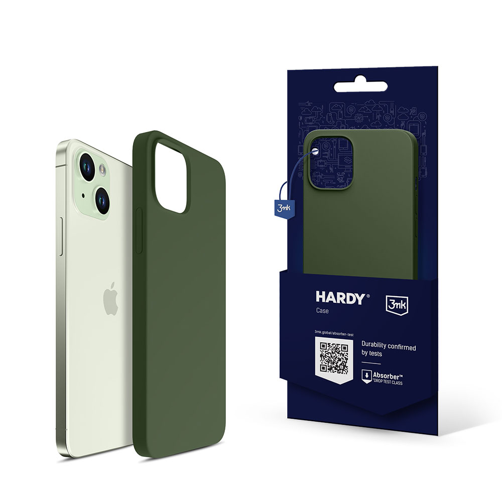 3mk Hardy Silicone MagApvalks iPhone 15 Plus - zaļš