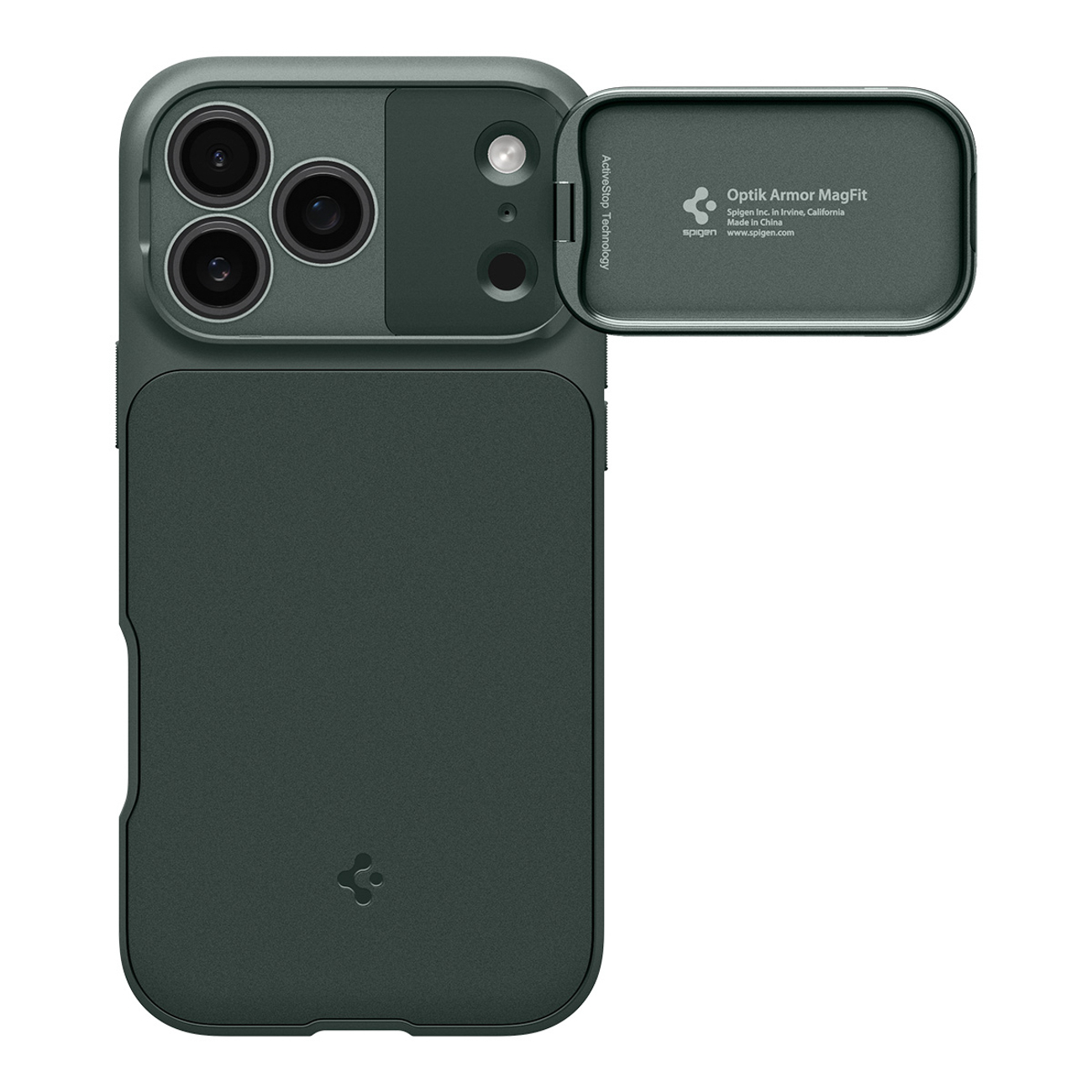Spigen Optik Armor Magnētiskais viedtālruņa apvalks iPhone 17 Pro Max - zaļš