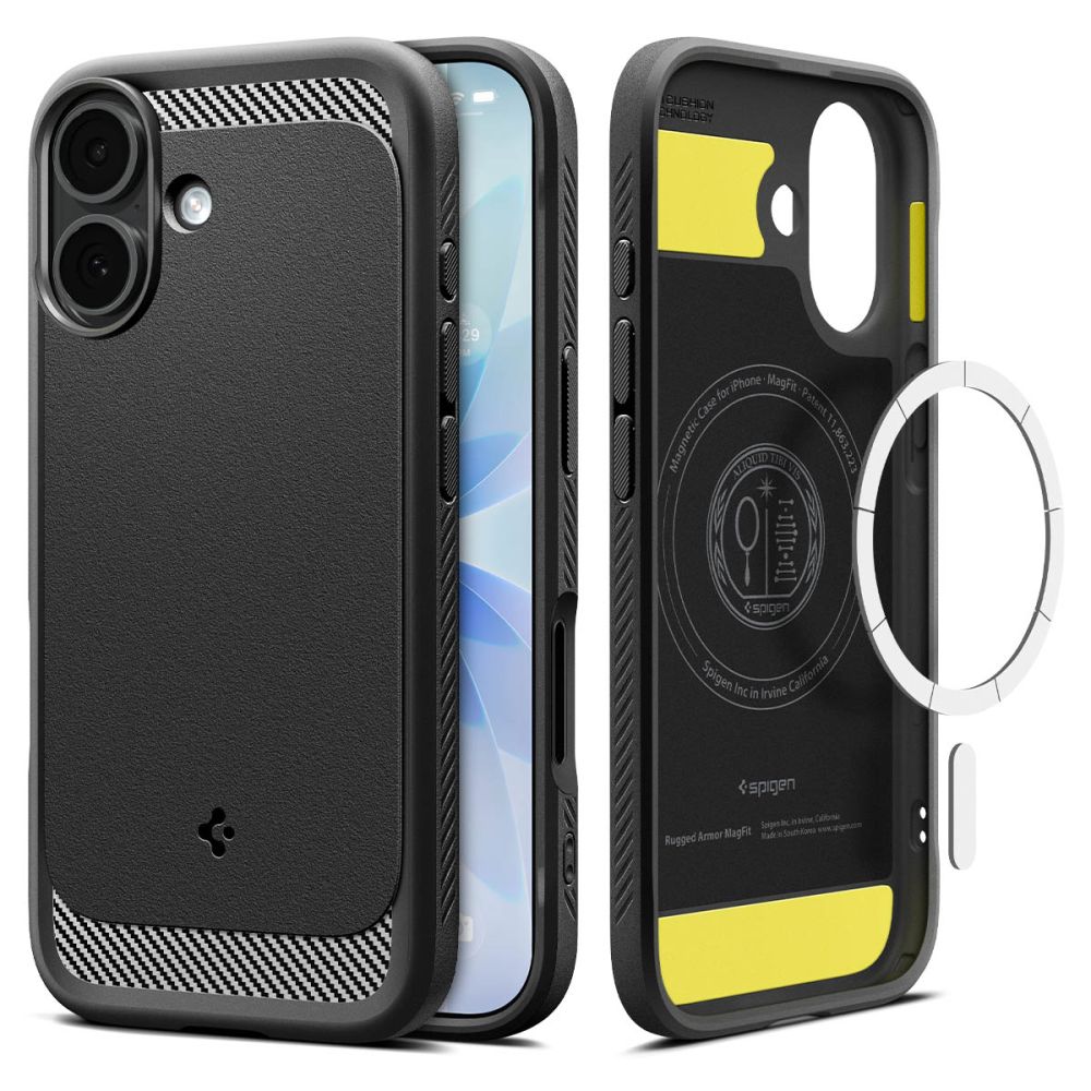 Spigen Rugged Armor Mag Magnētiskais viedtālruņa apvalks iPhone 17 - matēta melna