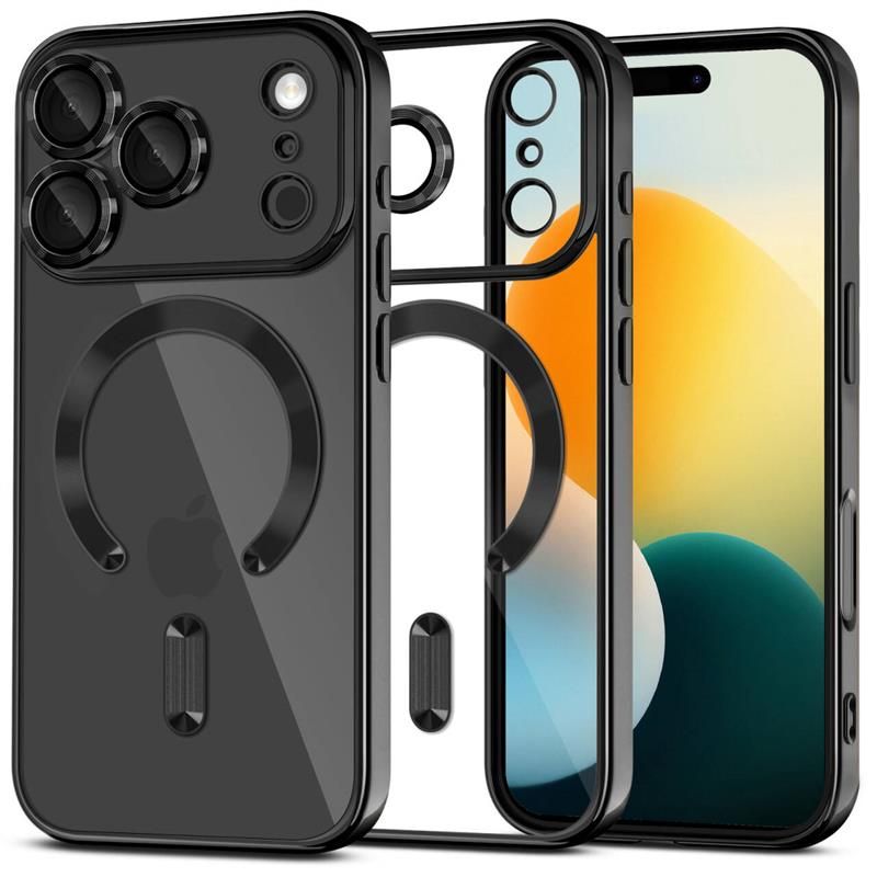 Tech-Protect MagFlex Magnētiskais viedtālruņa apvalks iPhone 17 Pro Max - caurspīdīgs melns