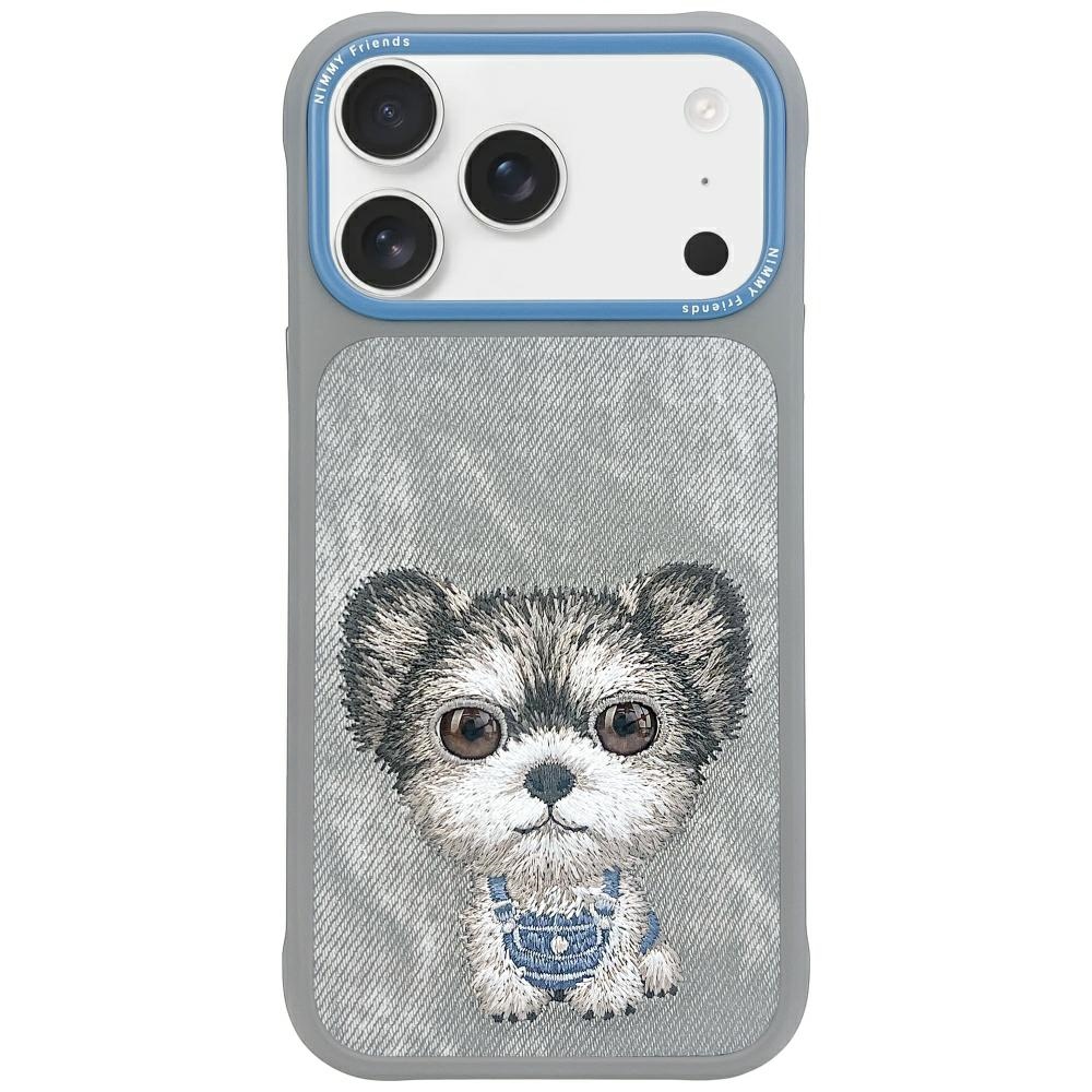 Nimmy Big Eyed Pet 2.0 Suņa viedtālruņa apvalks iPhone 17 Pro Max - pelēka