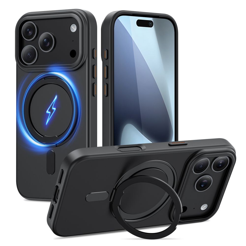 Tech-Protect MagRing Magnētiskais viedtālruņa apvalks iPhone 17 Pro Max - Matēts melns