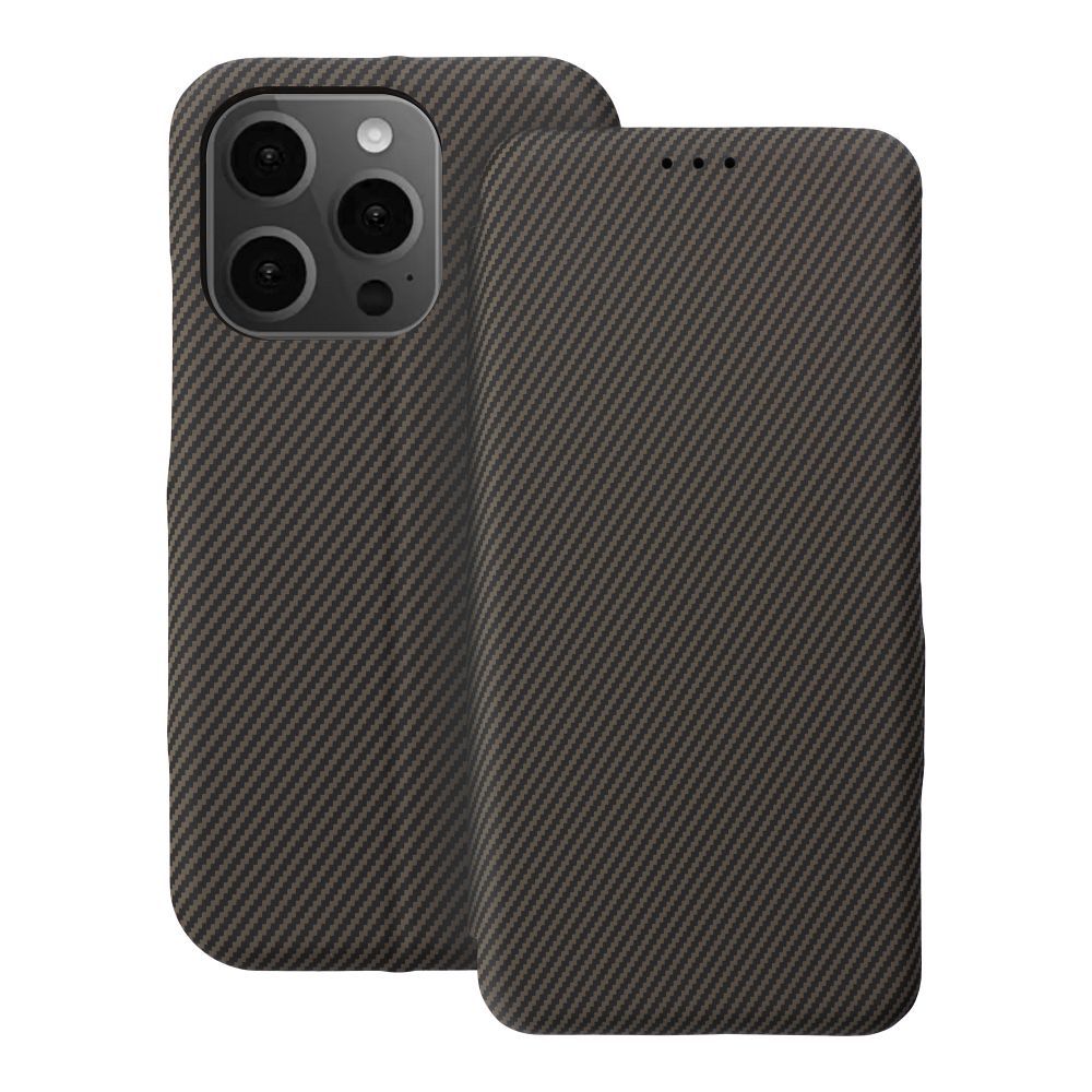 FOLIO sānu magnētiskais grāmatas tipa viedtālruņa apvalks, paredzēts IPHONE 14 PRO, brūns