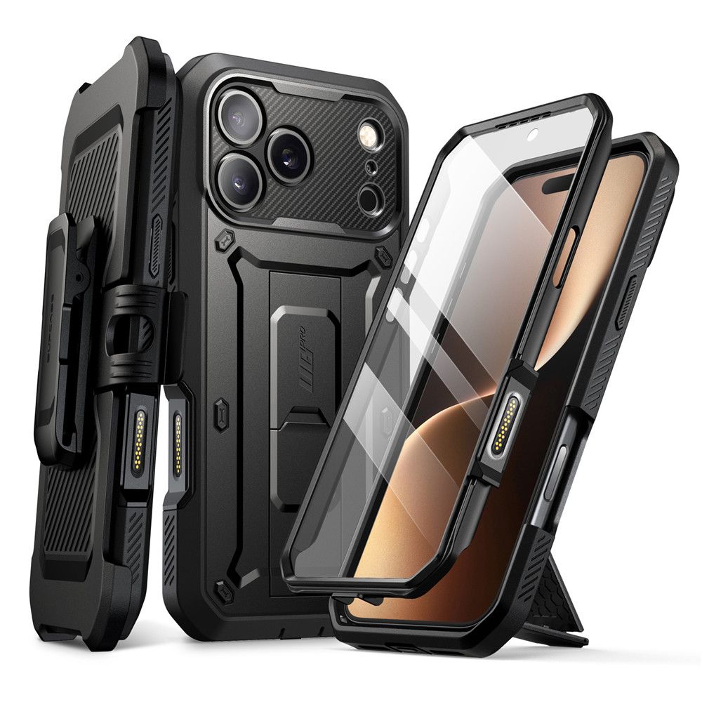 Supcase UB Pro viedtālruņa apvalks iPhone 17 Pro Max - Melns