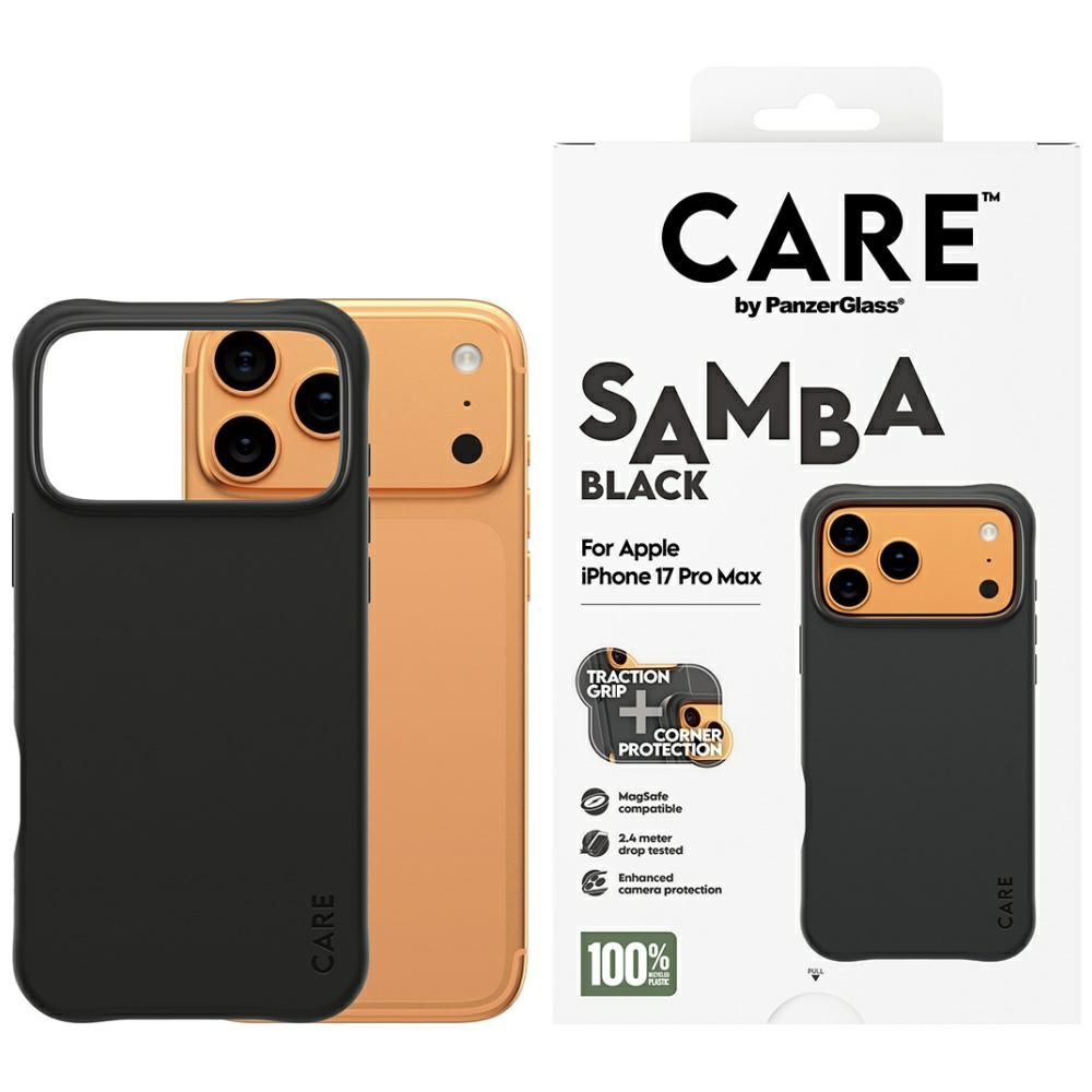 CARE by PanzerGlass Modes Samba Magnētiskais viedtālruņa apvalks iPhone 17 Pro Max - Melns