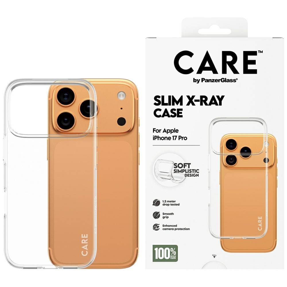 CARE by PanzerGlass Modes X-Ray Mīksts Pamata viedtālruņa apvalks iPhone 17 Pro - Caurspīdīgs
