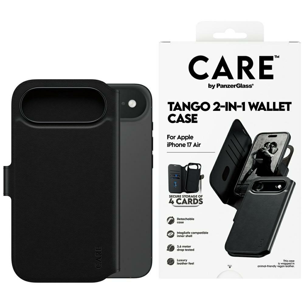CARE by PanzerGlass Funkcionālais Tango 2in1 Maki apvalks Magnētiskais iPhone Air - Melns