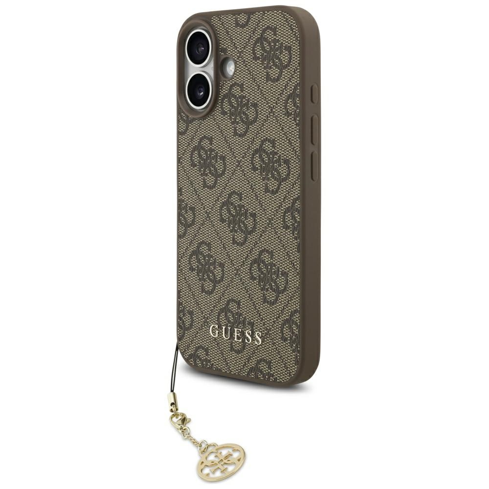 Guess 4G Charms Collection Magnētiskais viedtālruņa apvalks iPhone 17 - brūns