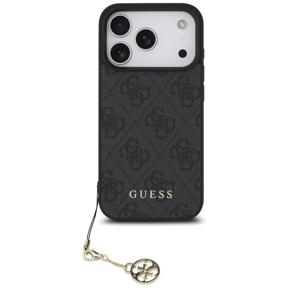 Guess 4G Charms Collection MagSafe viedtālruņa apvalks iPhone 17 Pro - melns