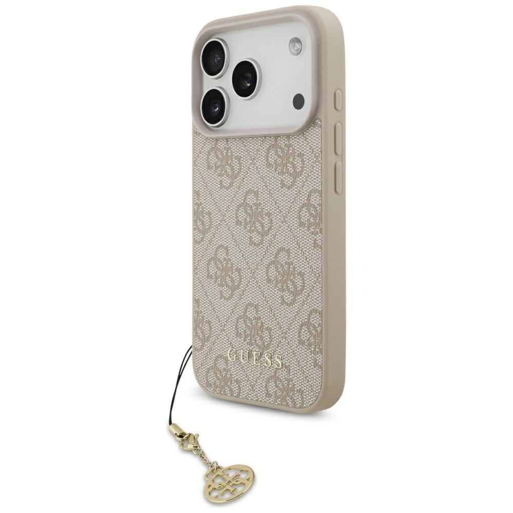 Guess 4G Charms Collection MagSafe viedtālruņa apvalks iPhone 17 Pro - rozā