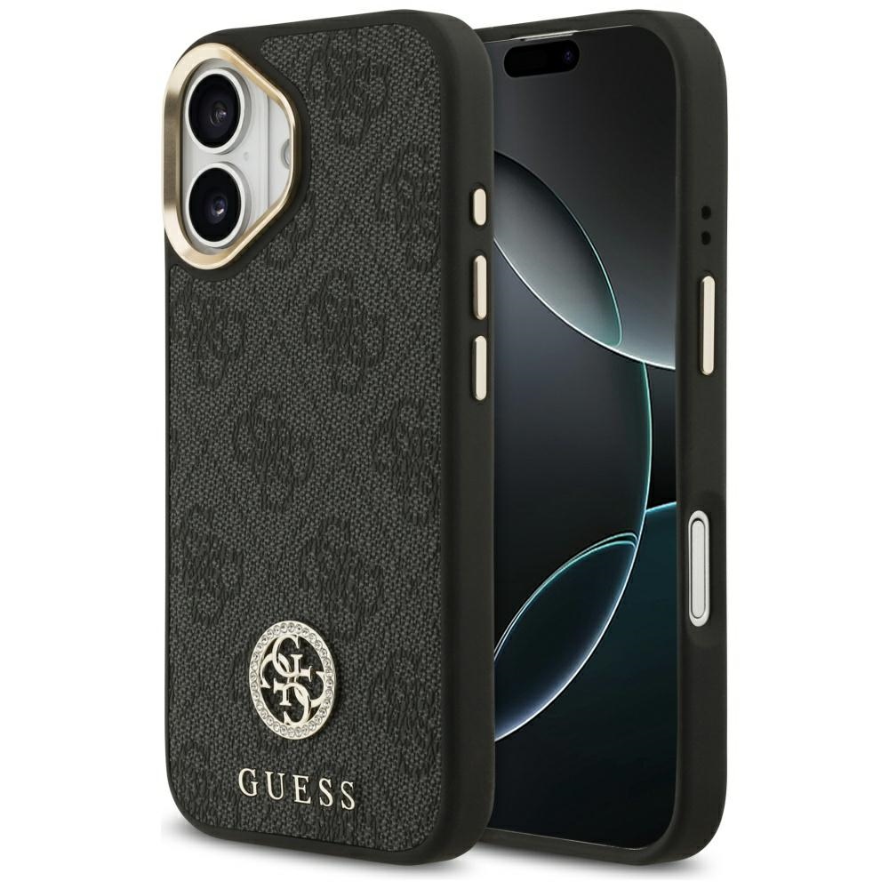 Guess 4G Strass Logo magnētiskais viedtālruņa apvalks iPhone 17 - melns