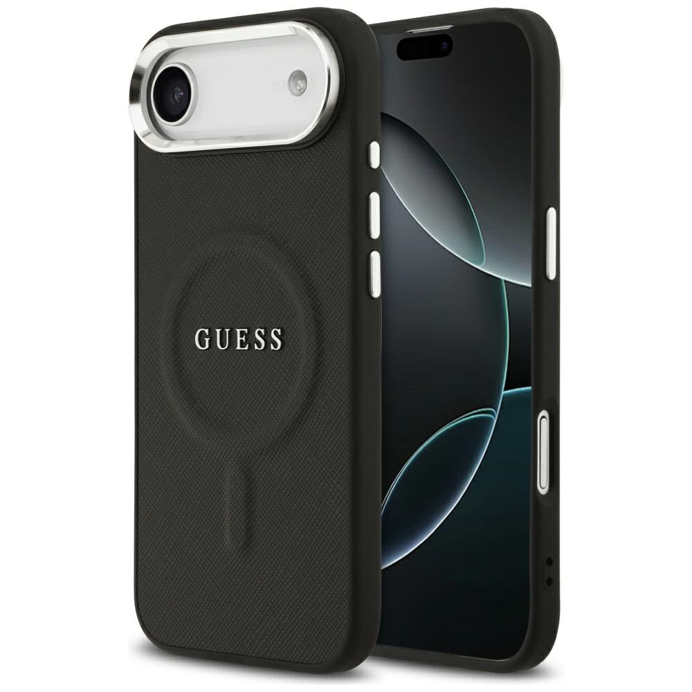 Guess Classic Logo Magnētiskais viedtālruņa apvalks iPhone Air - melns