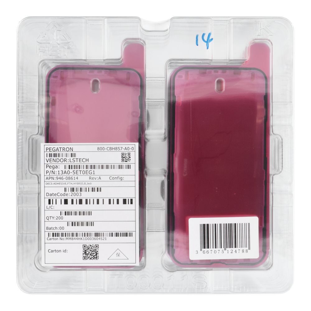 ServicePack līmējošā folija ekrānam iPhone 14 (200 gabalu kārba)