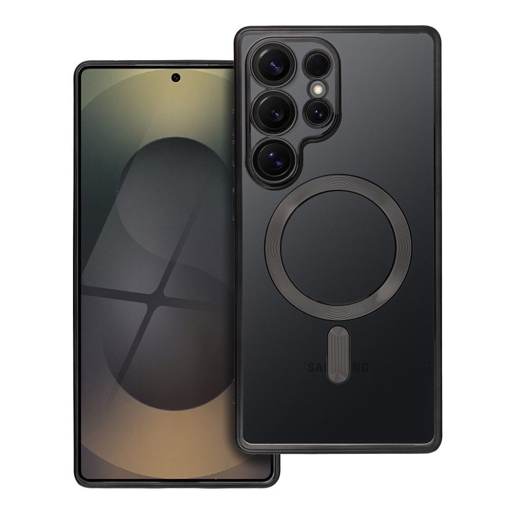 ELECTRO MAG COVER magnētiskais viedtālruņa apvalks, saderīgs ar MagSafe, paredzēts SAMSUNG S25 Ultra, melns