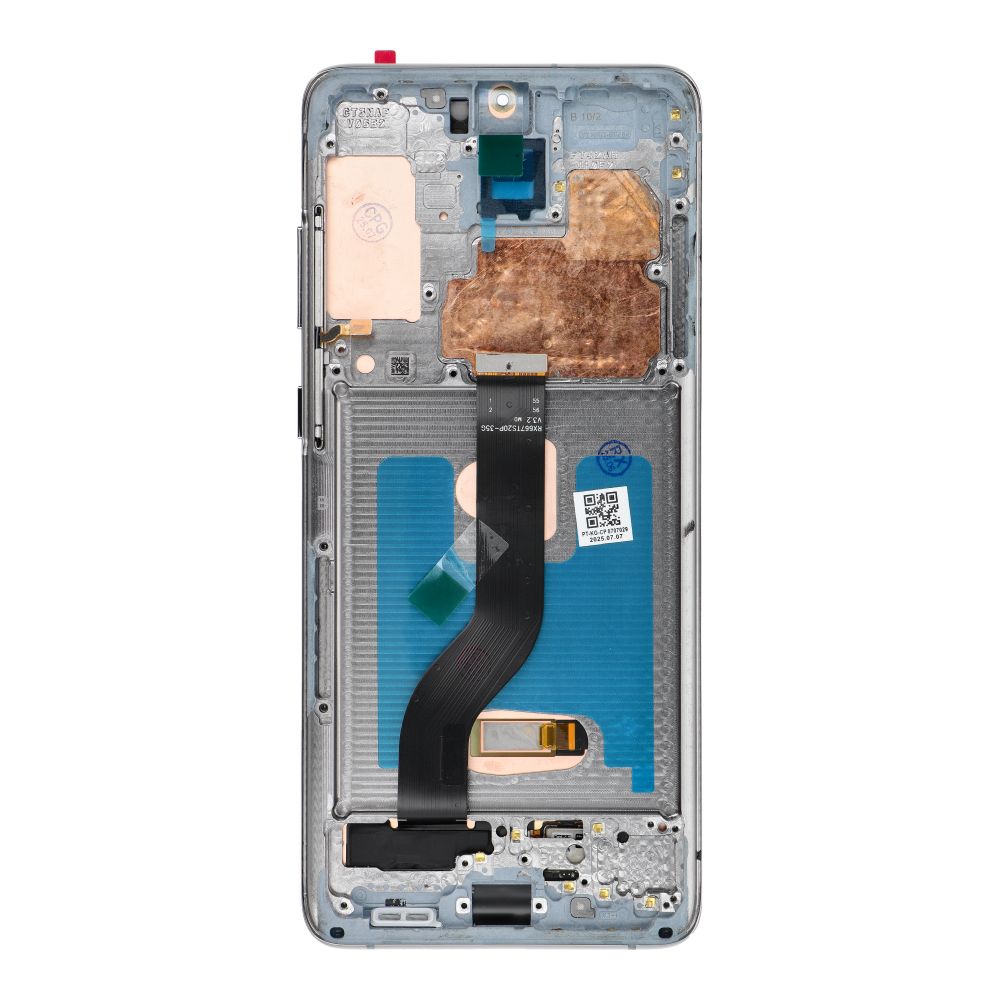 LCD ekrāns SAMSUNG S20 Plus pelēks SOFT OLED ar rāmi