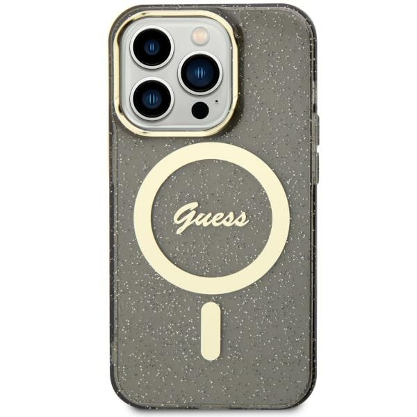 Viedtālruņa apvalks Guess iPhone 11 GUHMN61HCMCGK - melns kietais apvalks MagSafe