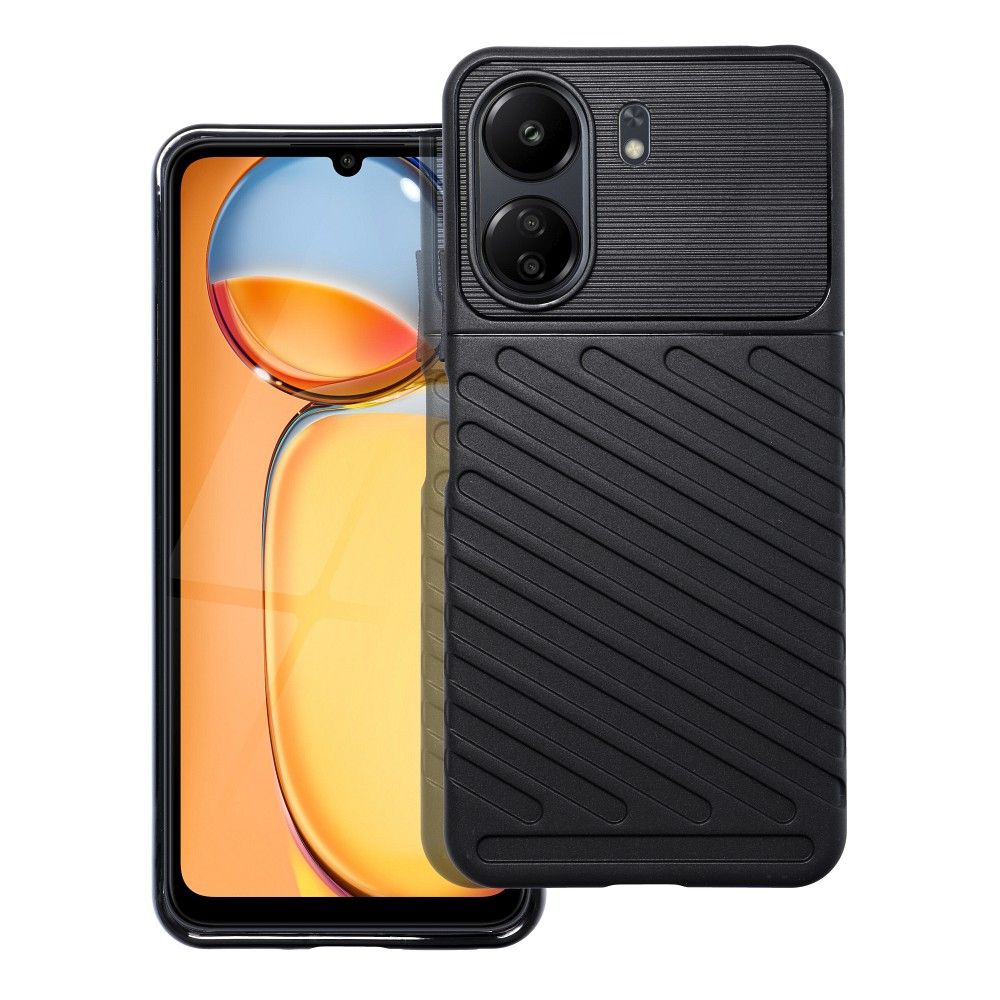 THUNDER viedtālruņa apvalks XIAOMI Redmi 13C / POCO C65 melns