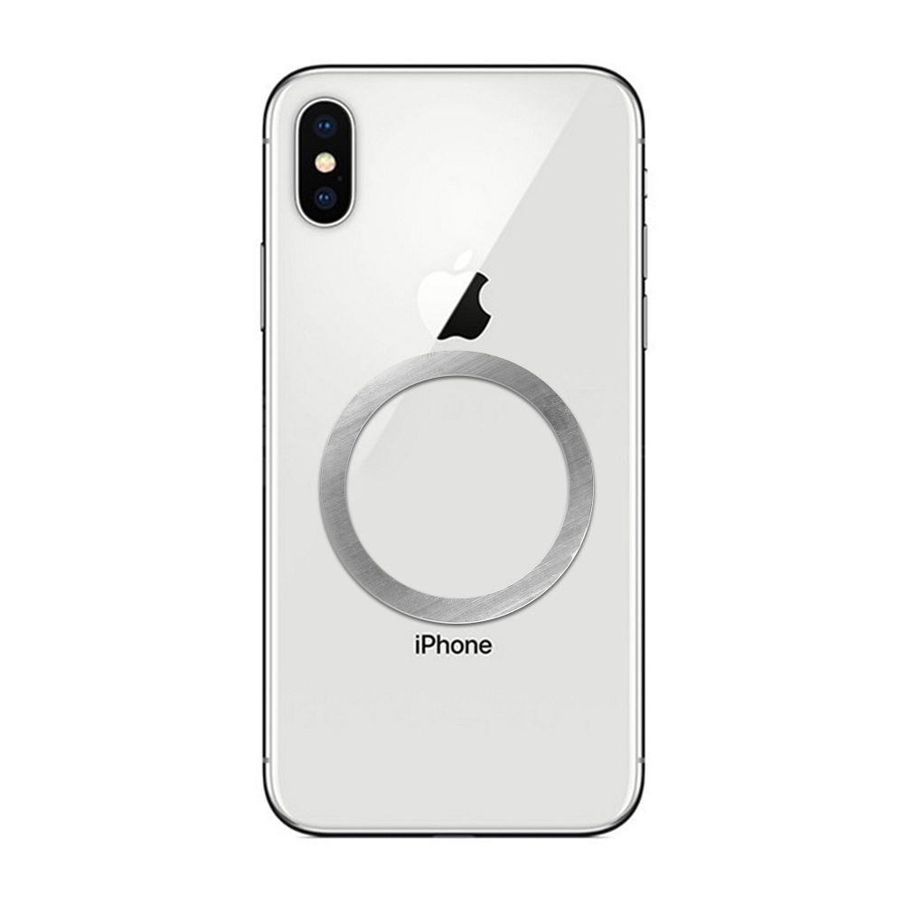 Universāla apaļa plāksne / magnētiskais gredzens saderīgs ar MagSafe sudraba