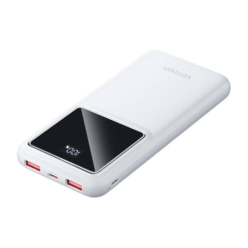 Portatīvais lādētājs Vention FHKW0 10000mAh, Micro-USB, USB-C, 2xUSB-A, 22.5W (balts)
