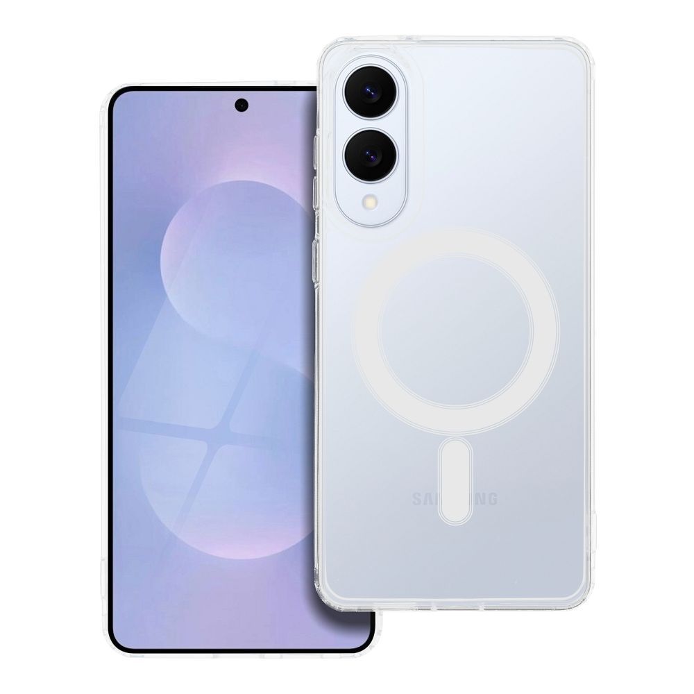 CLEAR MAG COVER viedtālruņa apvalks saderīgs ar Magnētisko SAMSUNG S25 EDGE caurspīdīgs
