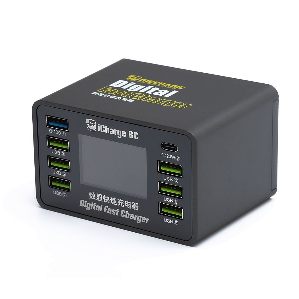 MECHANIC iCharge 8C 8-Port DC barošanas avots PD QC3.0