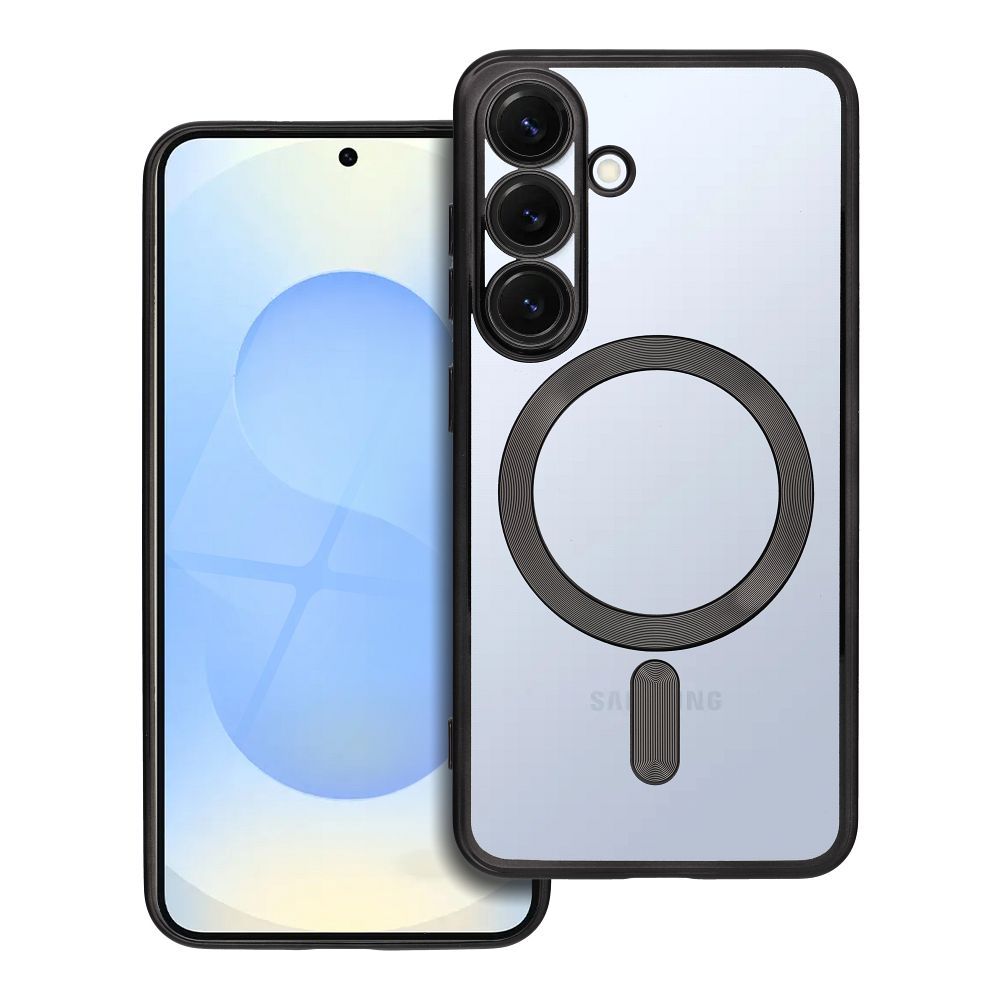 ELECTRO MAG COVER magnētiskais viedtālruņa apvalks, saderīgs ar MagSafe, paredzēts SAMSUNG S25, melns