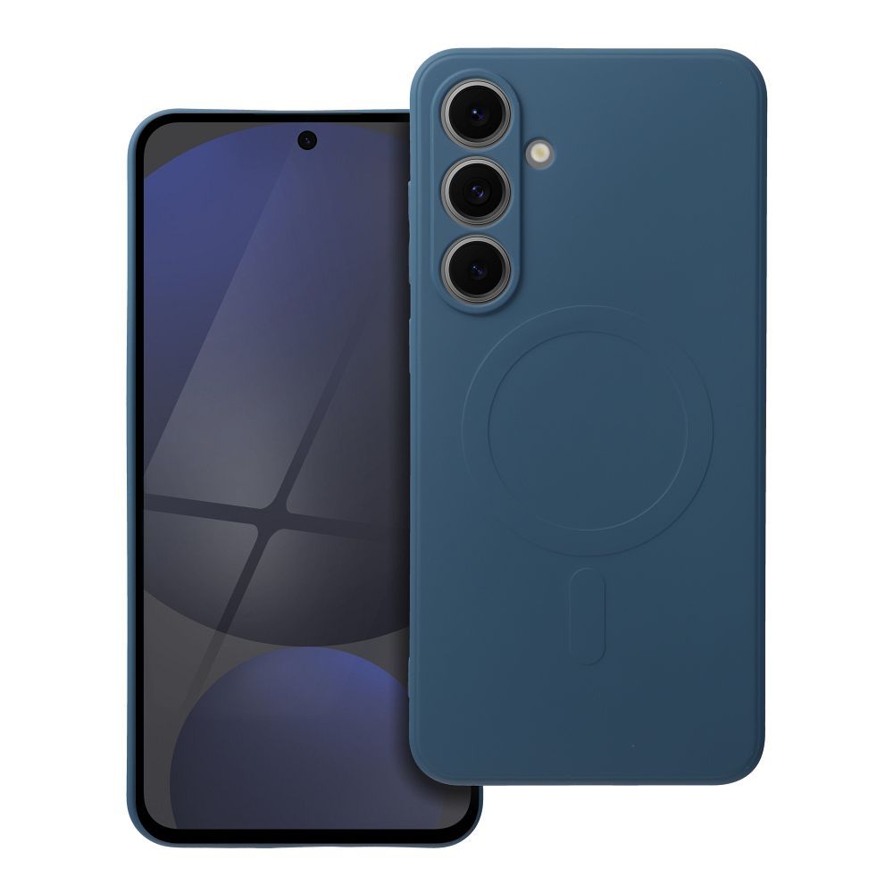 SILIKONA MAGNĒTISKAIS APVALKS saderīgs ar MagSafe priekš SAMSUNG S24 FE zils