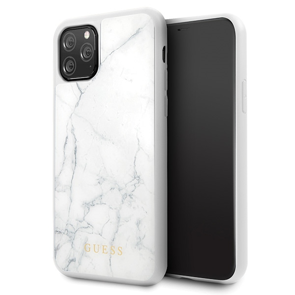 Guess Marble vāciņš iPhone 11 Pro - balts