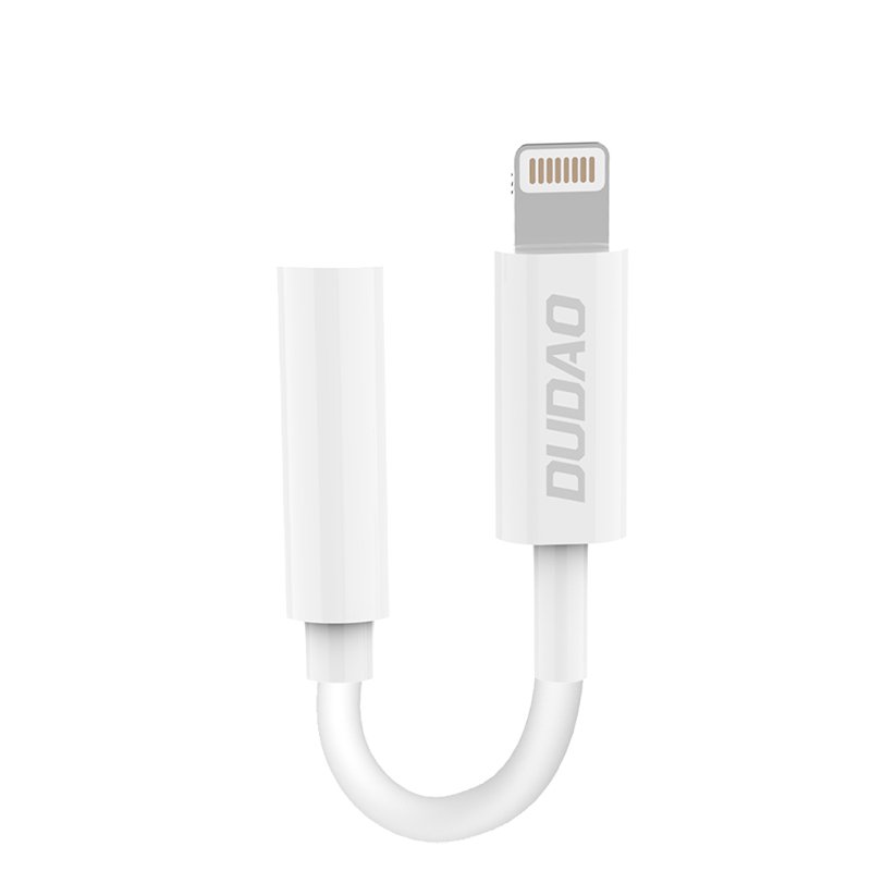Dudao audio adapteris austiņu adapteris no Lightning uz 3.5 mm mini ligzdu balts (L16i white)