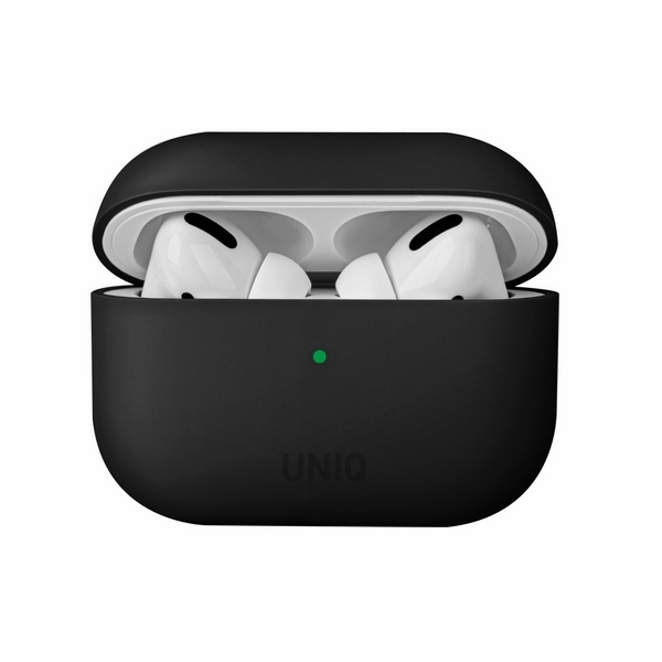 Uniq Lino silikona apvalks AirPods Pro - melns