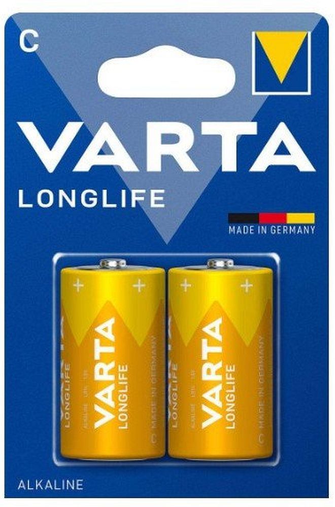 VARTA sārmu baterija R14 (C tips) Longlife 2 gab.