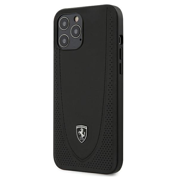 Ferrari FEOGOHCP12LBK iPhone 12 Pro Max 6.7 melns viedtālruņa apvalks Off Track perforēts