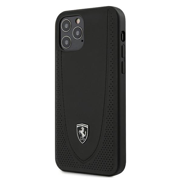 Ferrari FEOGOHCP12MBK iPhone 12/12 Pro 6.1 melns viedtālruņa apvalks Off Track perforēts