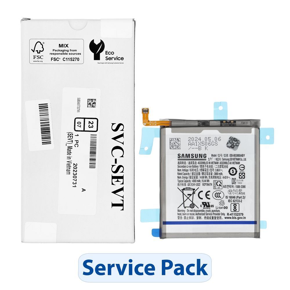 ServicePack baterija EB-BG980ABY paredzēta SAMSUNG S20 G980F/G981B GH82-22122A