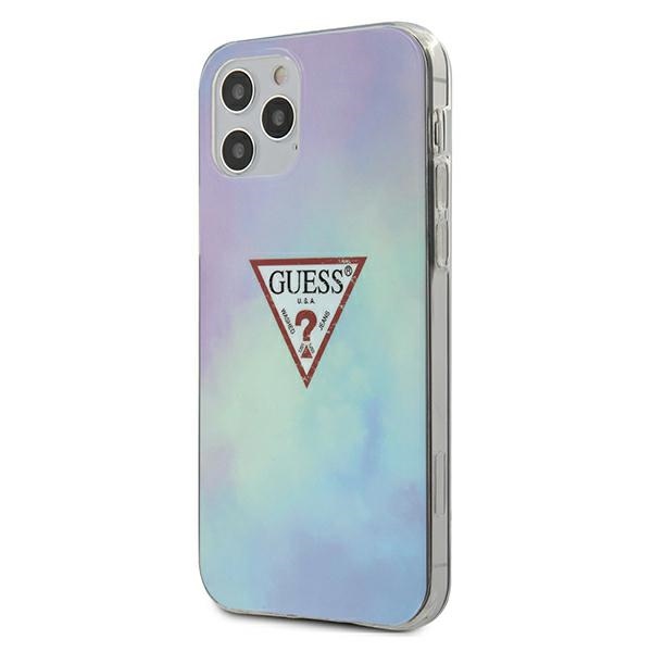 Guess GUHCP12LPCUMCGC02 iPhone 12 Pro Max 6.7" zils/zils cietais apvalks Tie & Dye kolekcija
